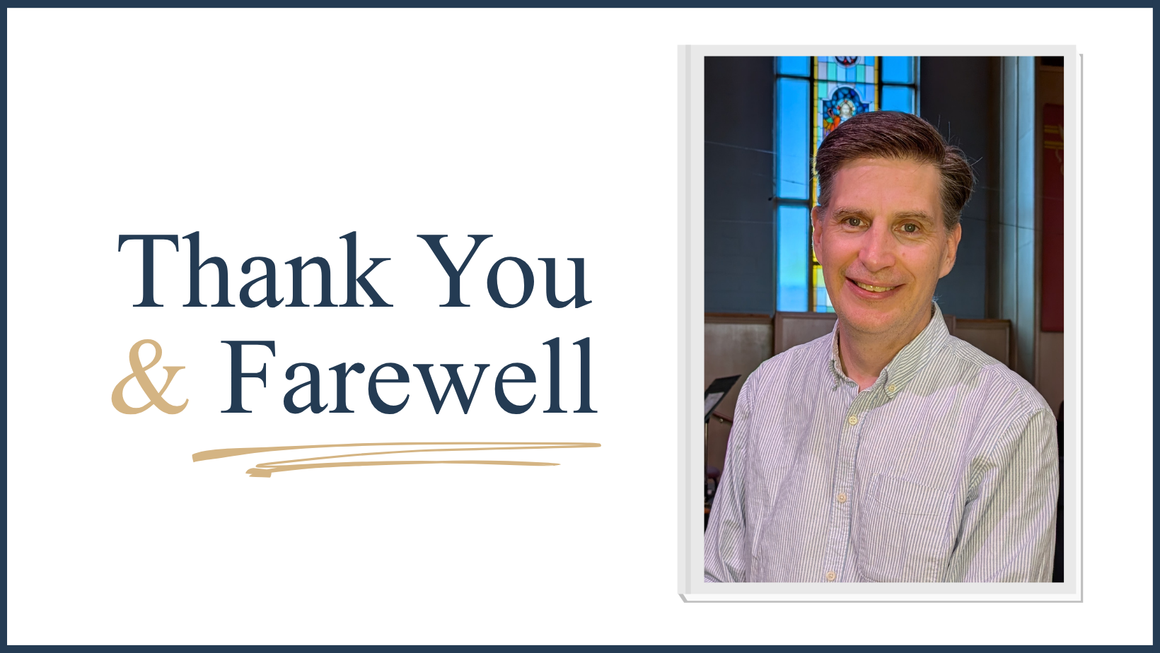 Thank You & Farewell Pastor Greg
